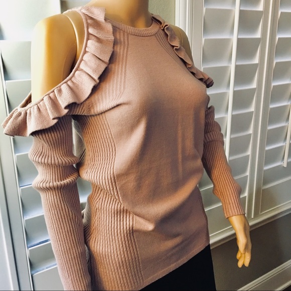 bebe Sweaters - bebe Cold Shoulder Lightweight Sweater SZ L